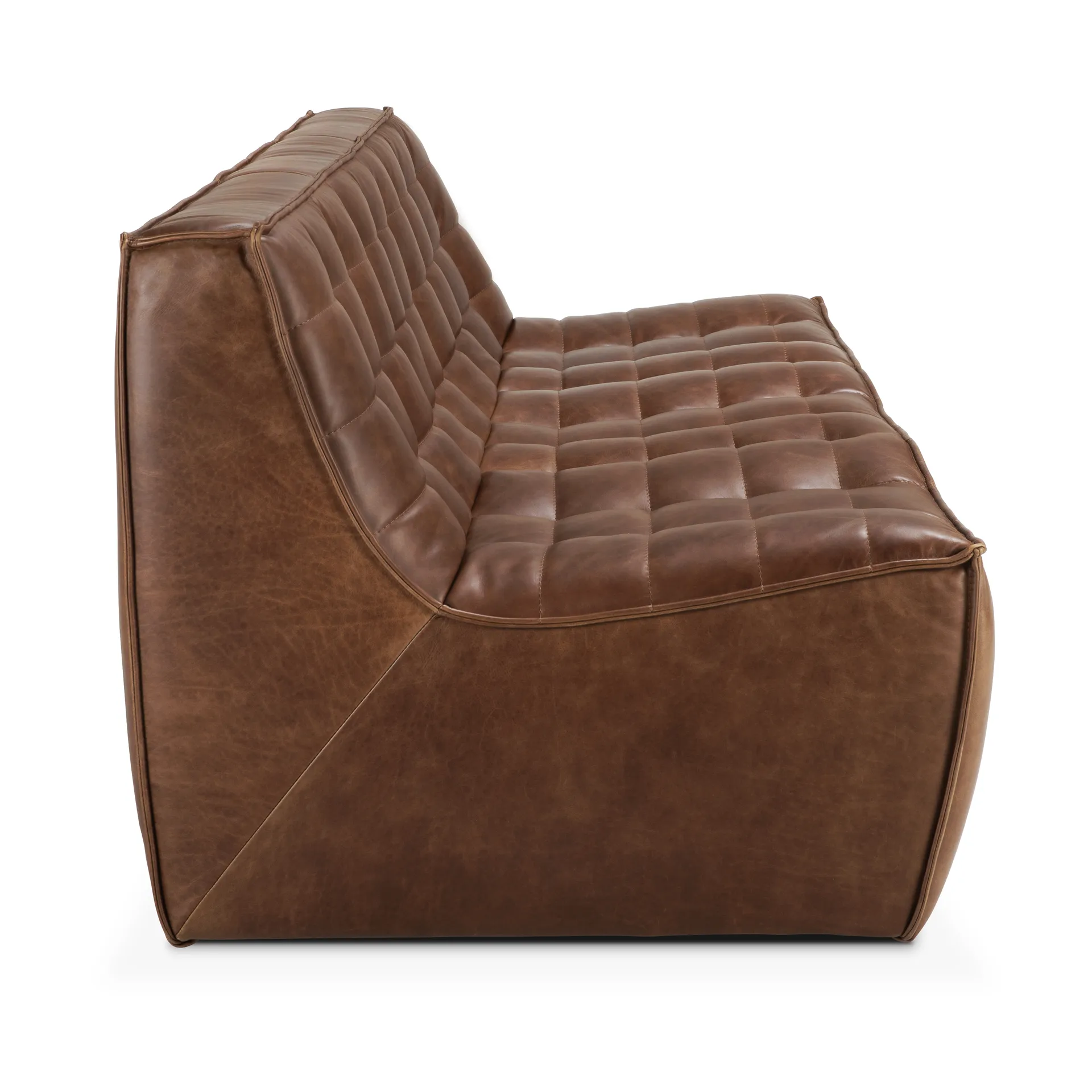 N701 sofa 3 seater sofa, Leather Chestnut Ethnicraft