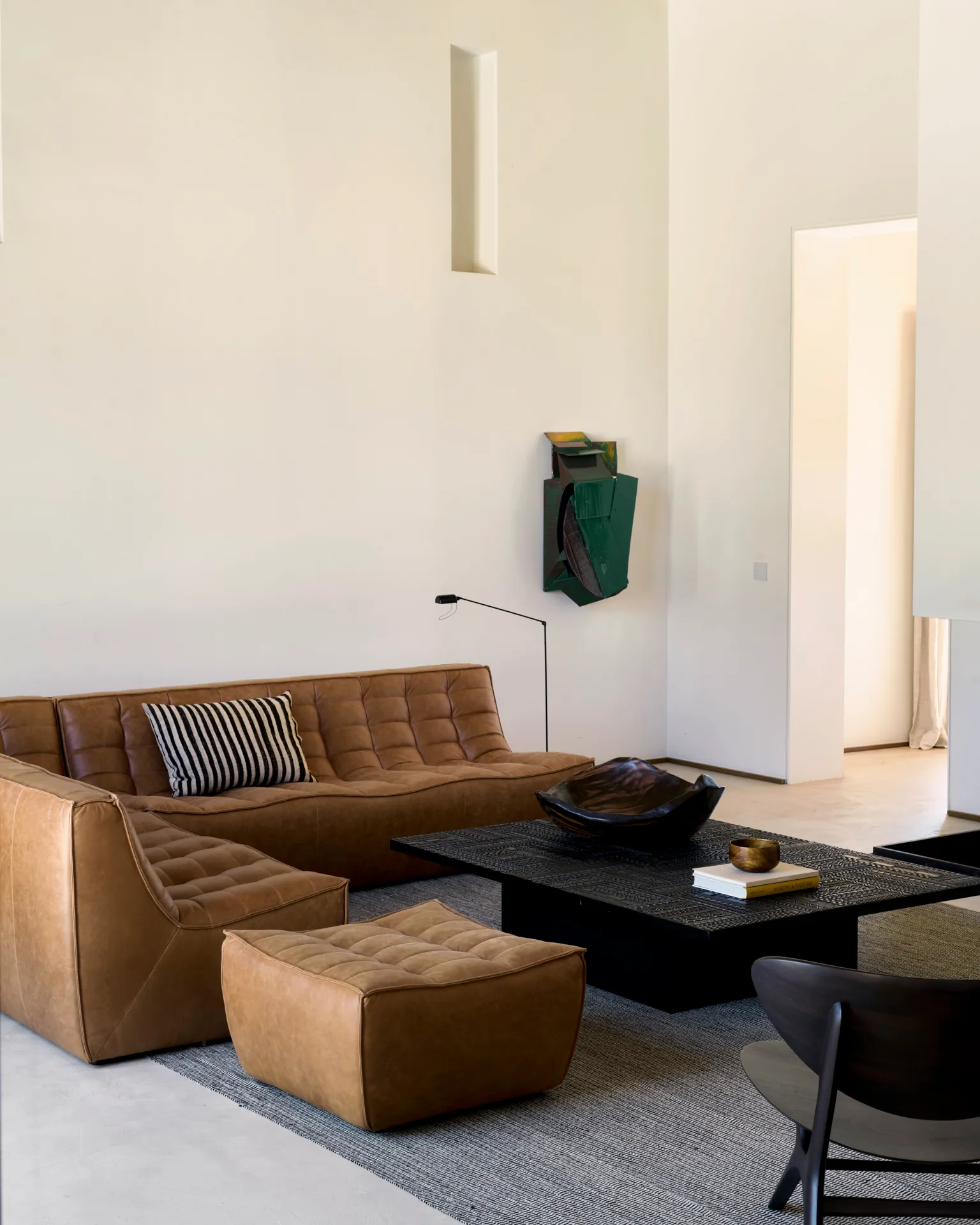 N701 sofa 3 seater sofa, Leather old saddle Ethnicraft