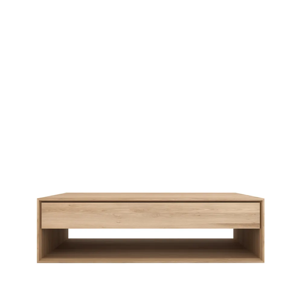 Ethnicraft Nordic coffee table Wax-oiled oak 1 drawer 120x70 cm