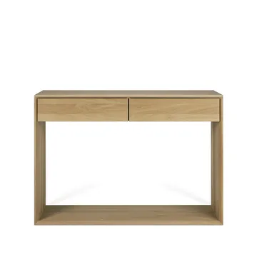 Nordic console table - Lacquered oak two drawers 120x40 cm - Ethnicraft