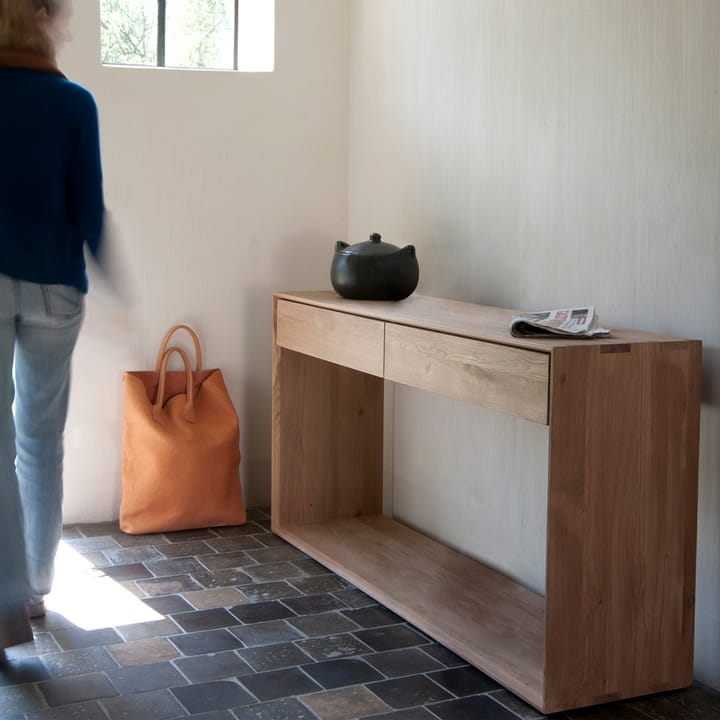 Nordic console table, Lacquered oak two drawers 160x40 cm Ethnicraft