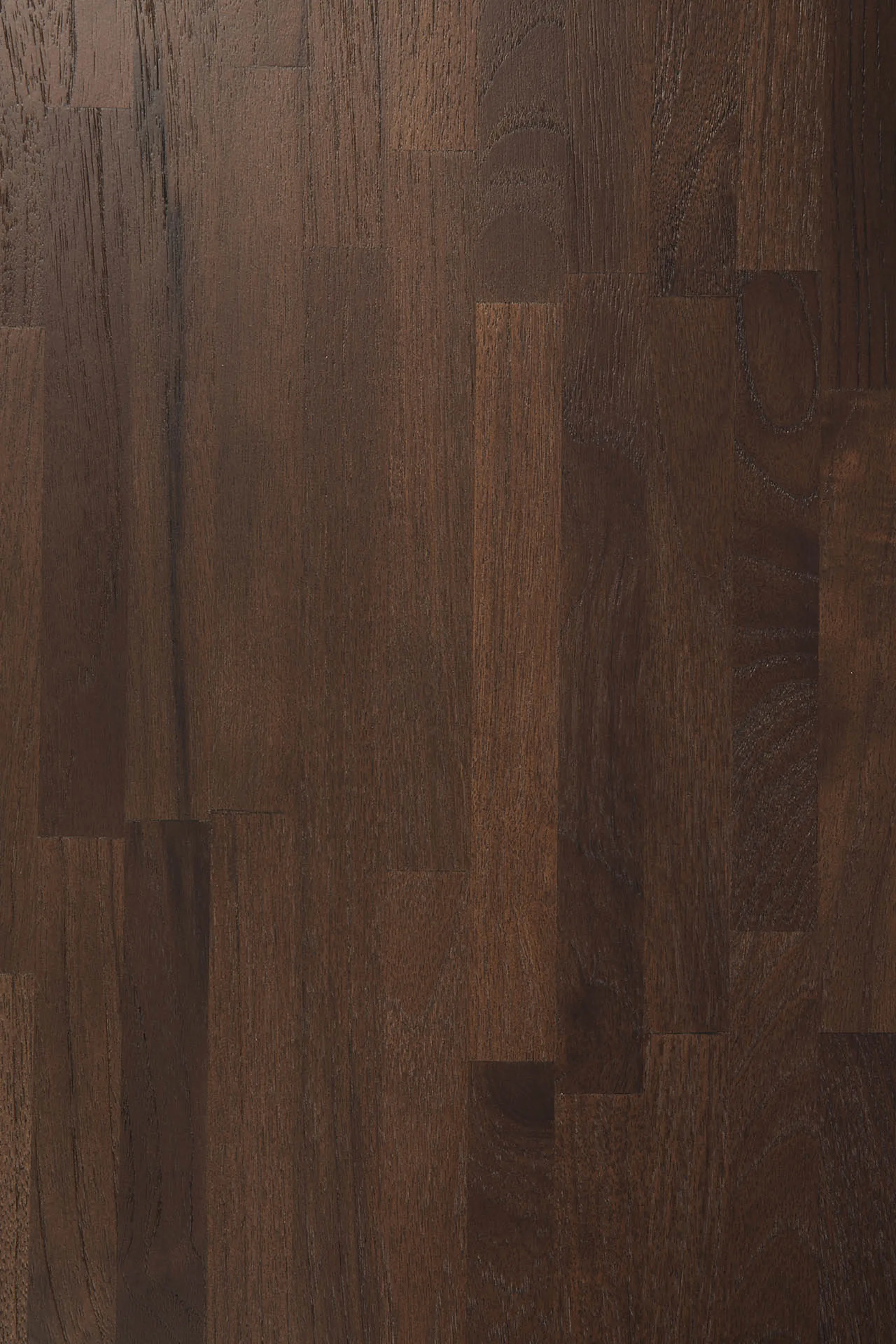 Oblic side table Ø52 cm, Brown stained teak Ethnicraft