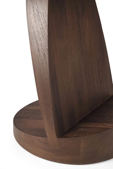 Oblic side table Ø52 cm - Brown stained teak - Ethnicraft