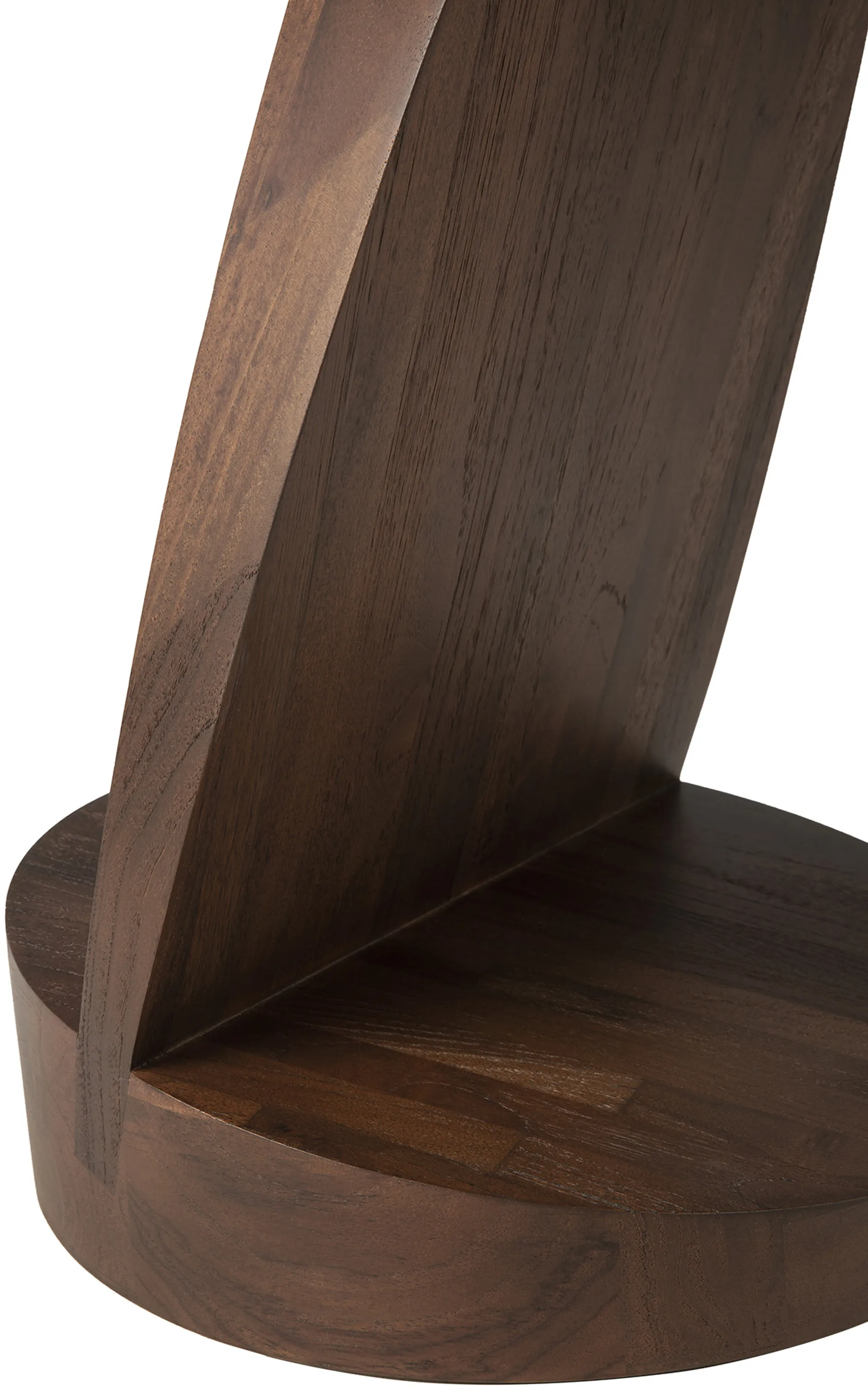 Oblic side table Ø52 cm, Brown stained teak Ethnicraft