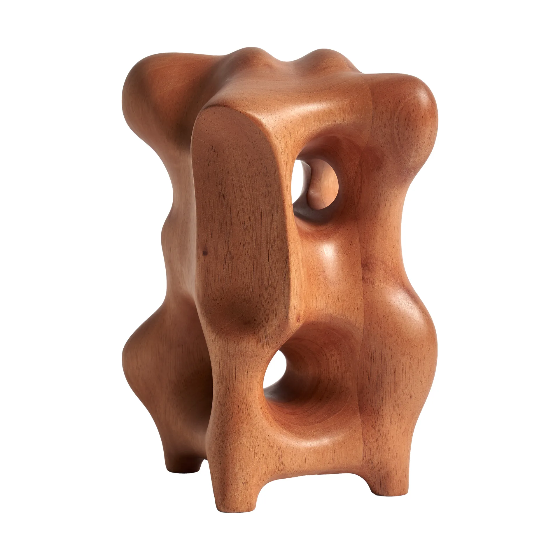 Organic sculpture 22 cm, Varnished mahogany Ethnicraft