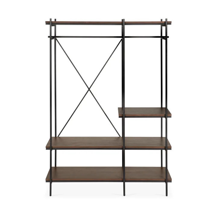 Oscar hallway furniture/floor shelf - Dark stained teak - Ethnicraft