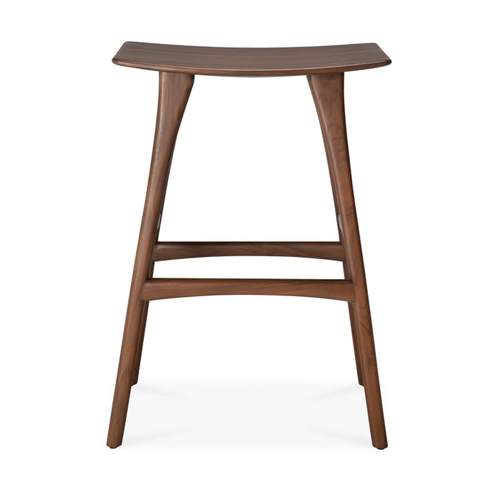 Osso bar stool 80x57 cm - Lacquered teak brown - Ethnicraft