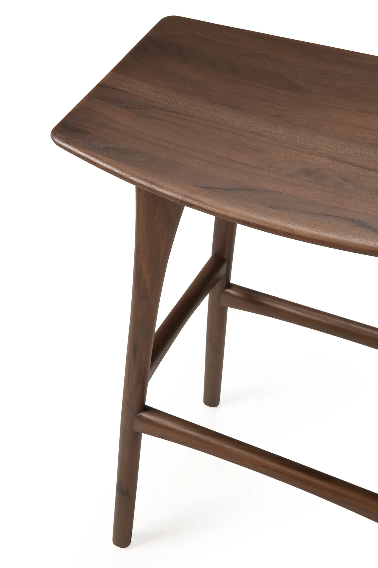 Osso bar stool 80x57 cm, Lacquered teak brown Ethnicraft