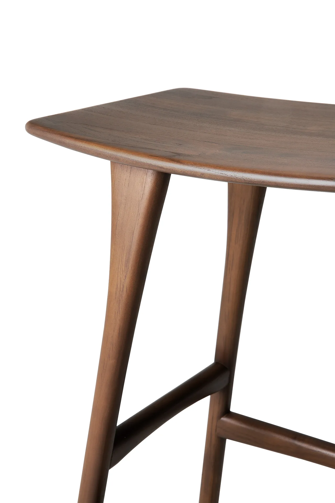 Osso bar stool 80x57 cm, Lacquered teak brown Ethnicraft