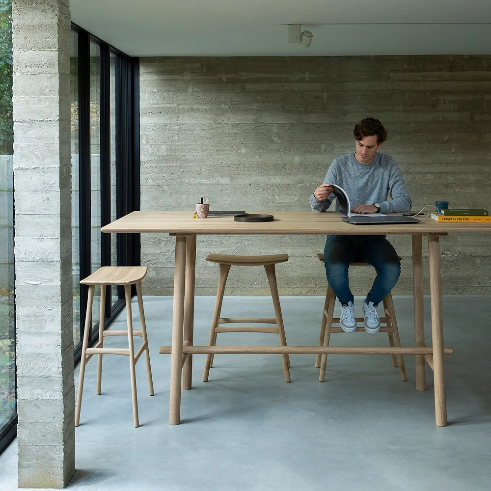 Osso bar stool 80x57 cm, Oak Ethnicraft