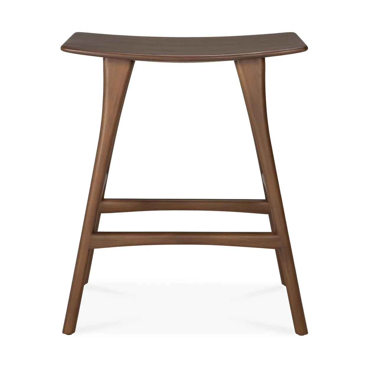 Ethnicraft Osso Counter high stool 67 cm Lacquered teak brown