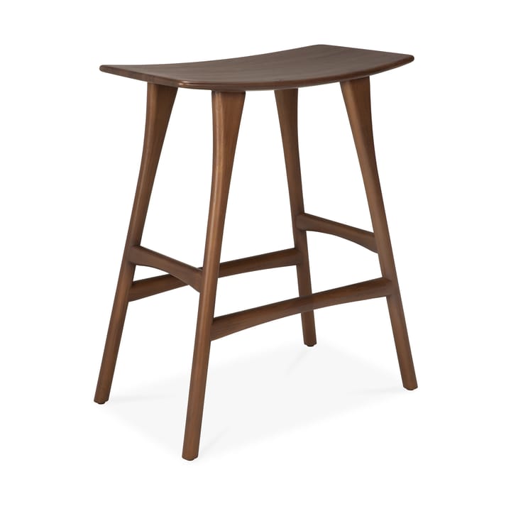 Osso Counter high stool 67 cm, Lacquered teak brown Ethnicraft