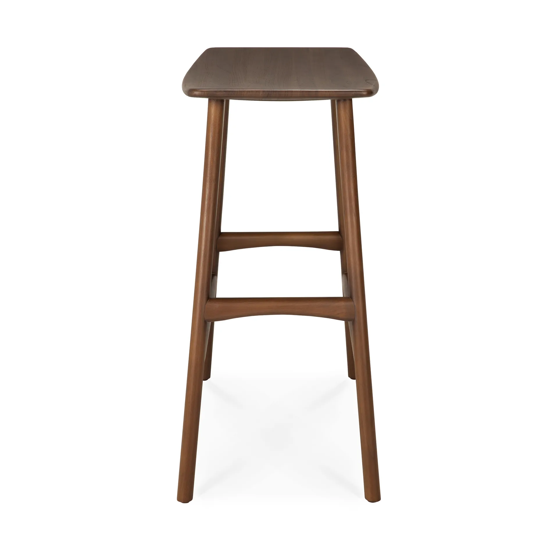 Osso Counter high stool 67 cm, Lacquered teak brown Ethnicraft