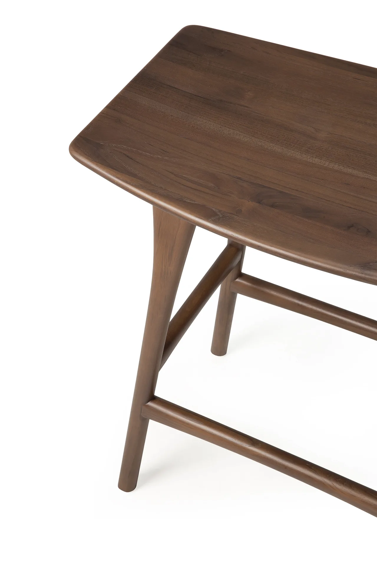 Osso Counter high stool 67 cm, Lacquered teak brown Ethnicraft