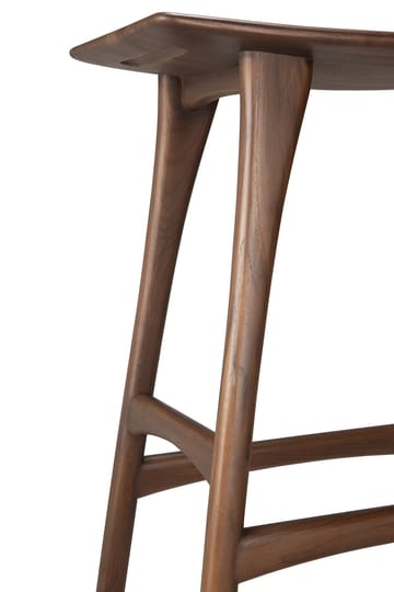 Osso Counter high stool 67 cm - Lacquered teak brown - Ethnicraft