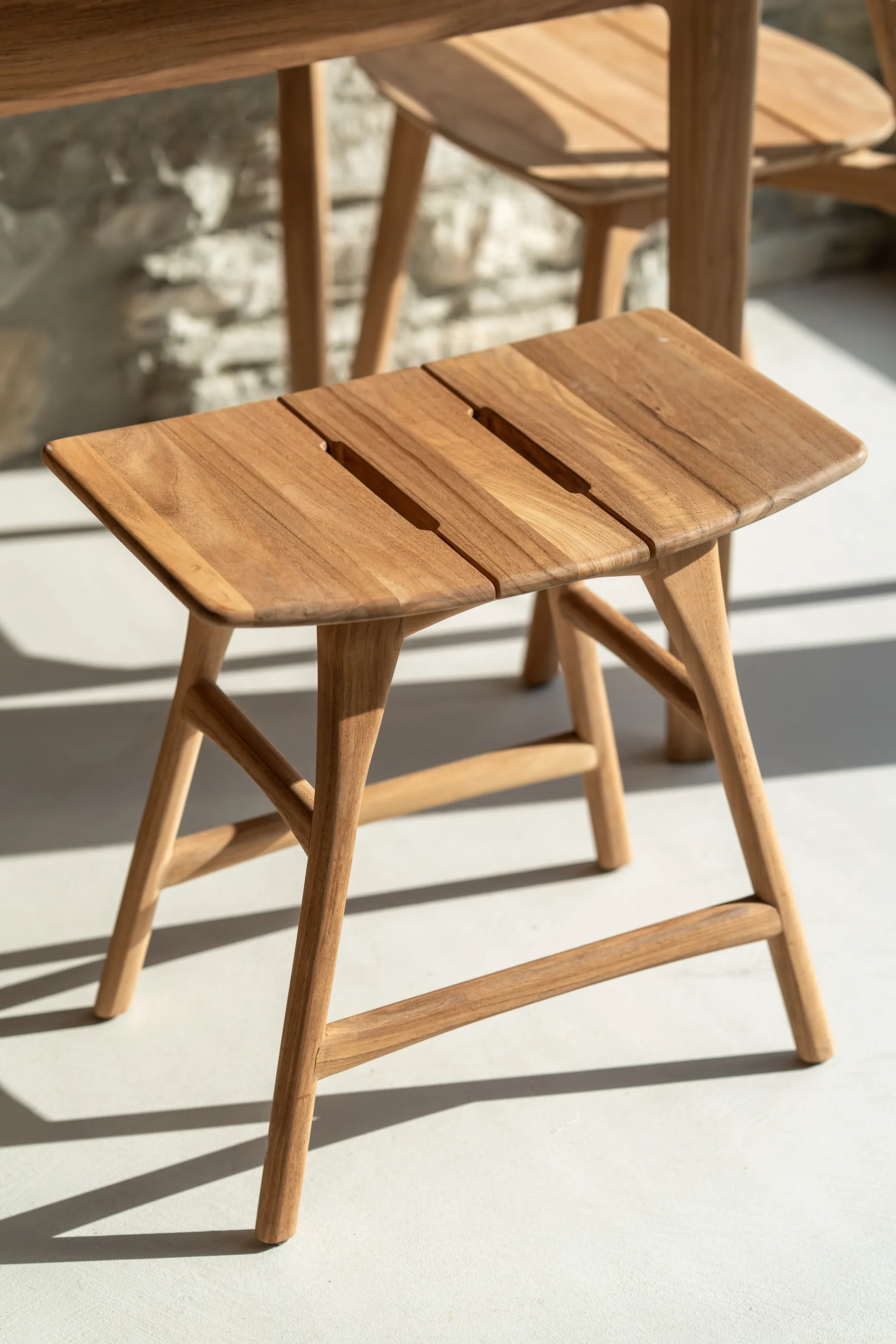 Osso outdoor stool, Teak 50 cm Ethnicraft