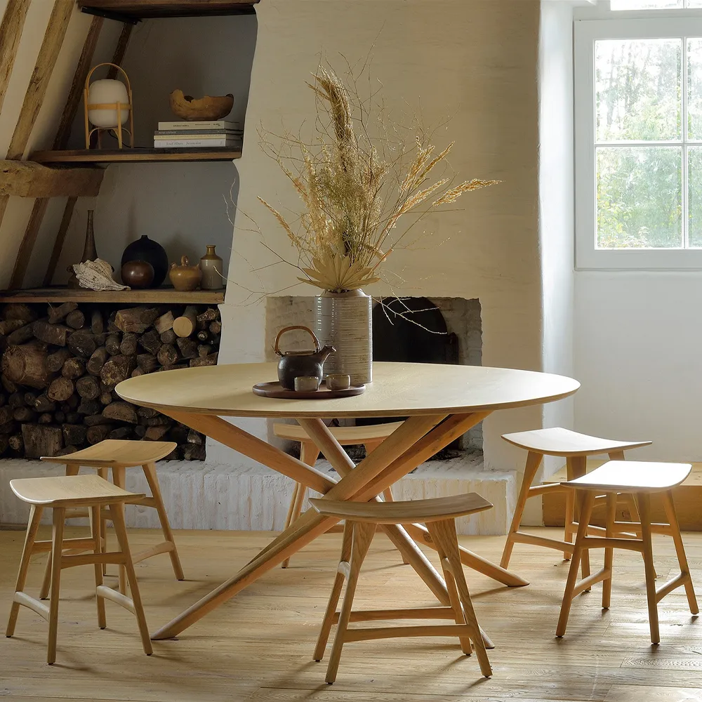 Osso stool 48x50 cm, Hardwax oiled oak Ethnicraft