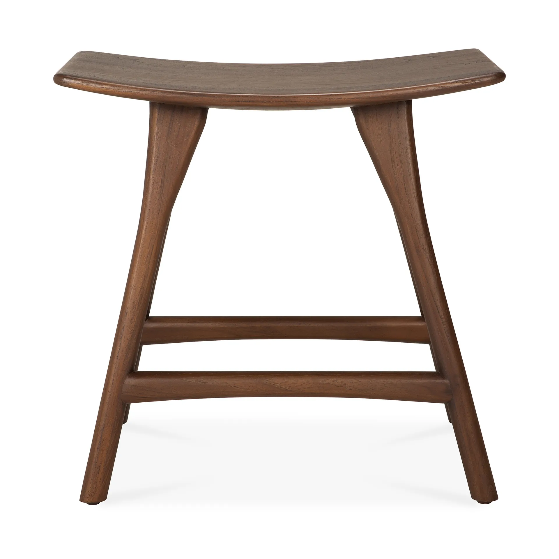 Osso stool 48x50 cm, Lacquered teak brown Ethnicraft