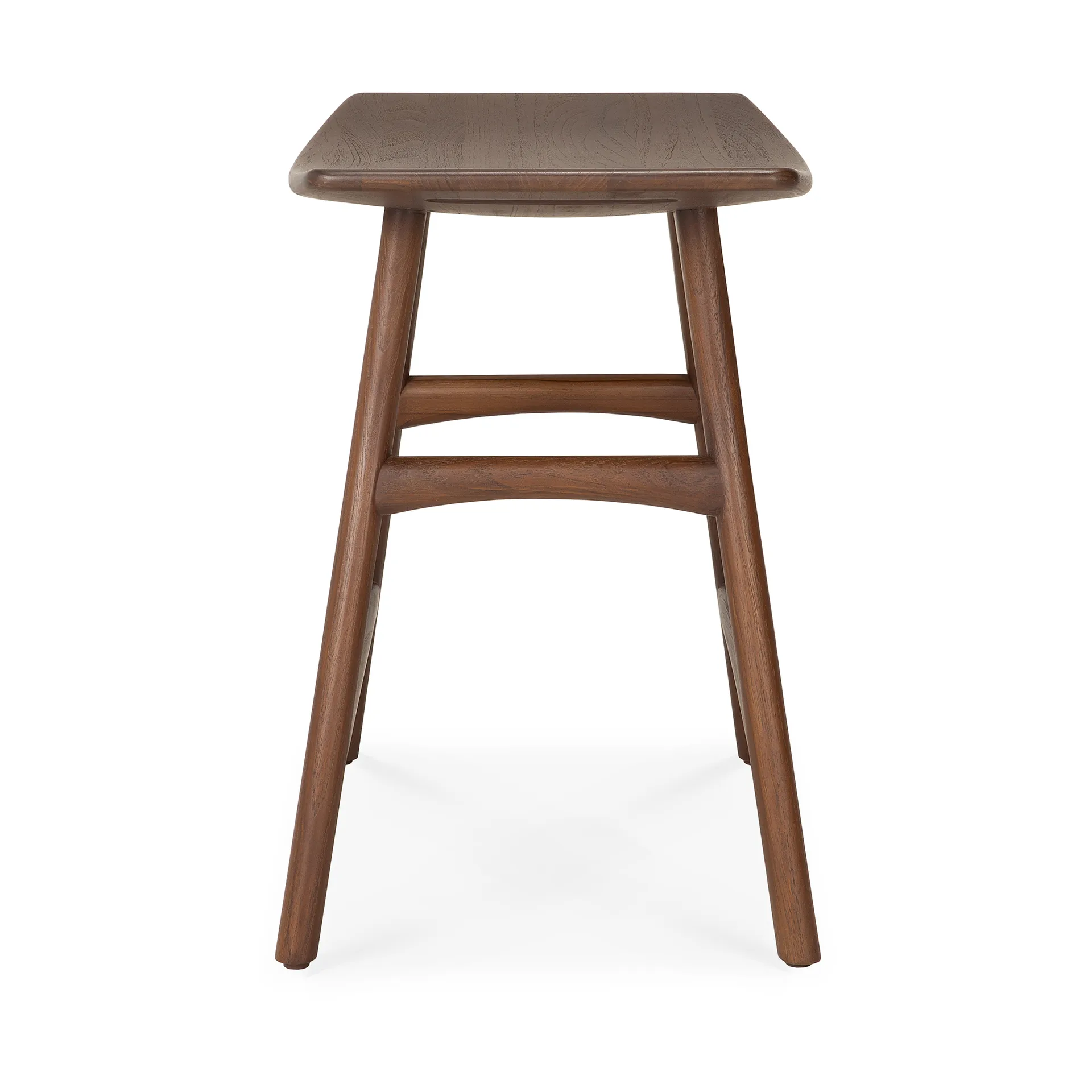 Osso stool 48x50 cm, Lacquered teak brown Ethnicraft