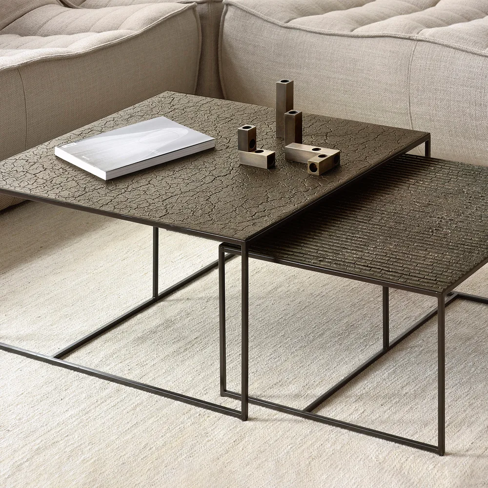 Pentagon nesting table set, 2 pieces, Whisky Ethnicraft