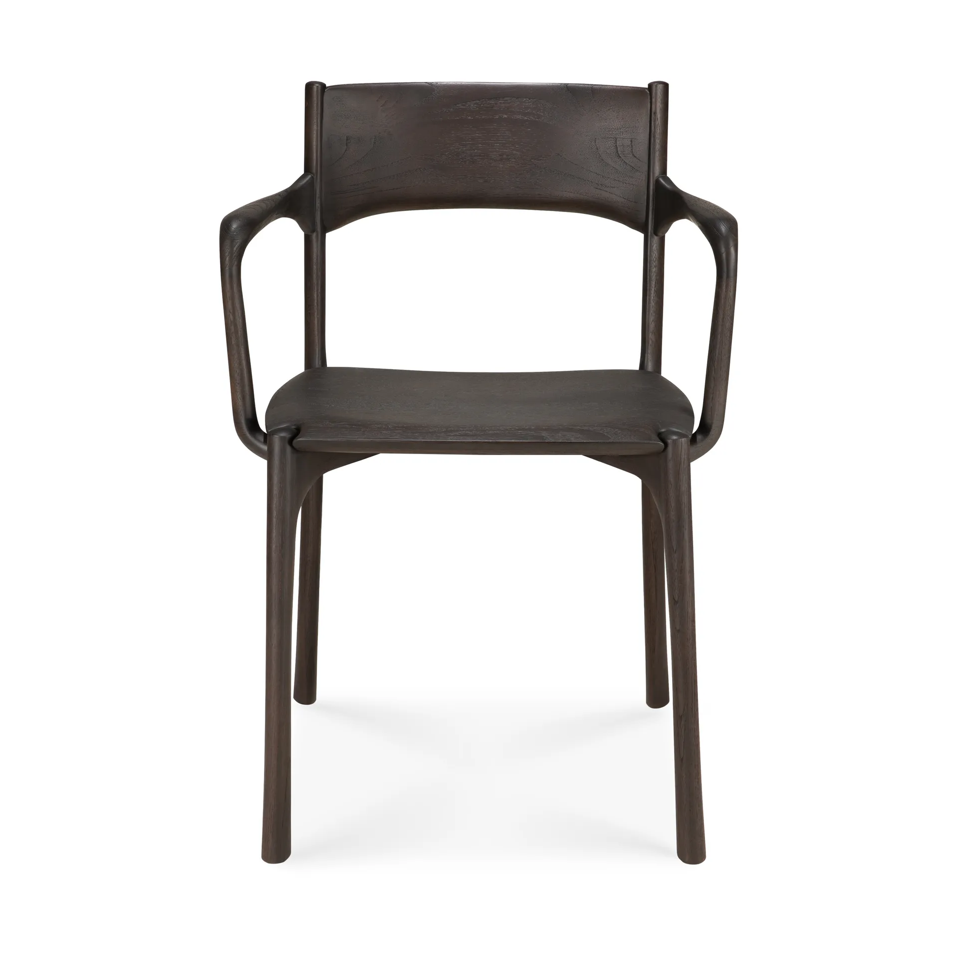 PI armchair, Dark brown teak Ethnicraft