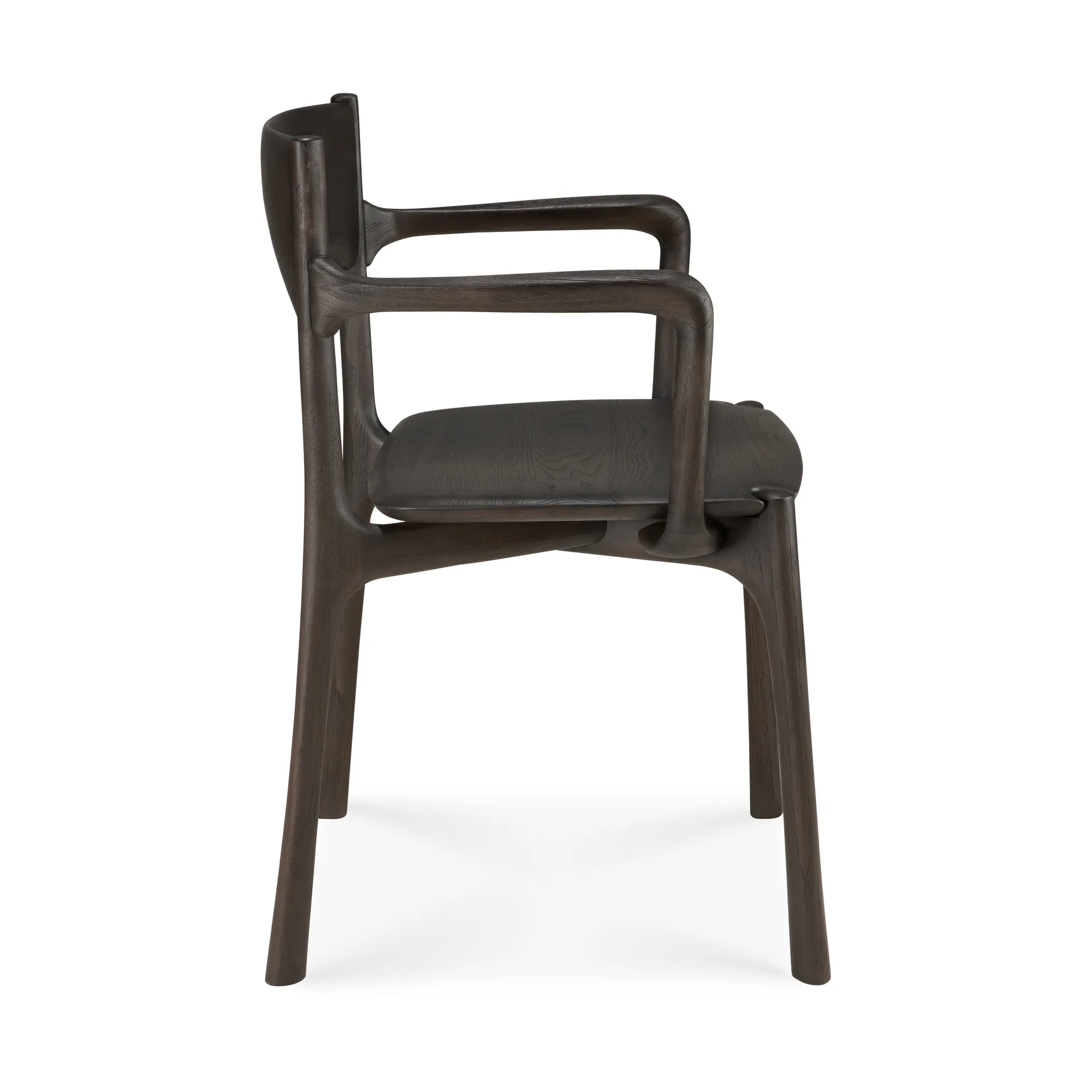 PI armchair, Dark brown teak Ethnicraft