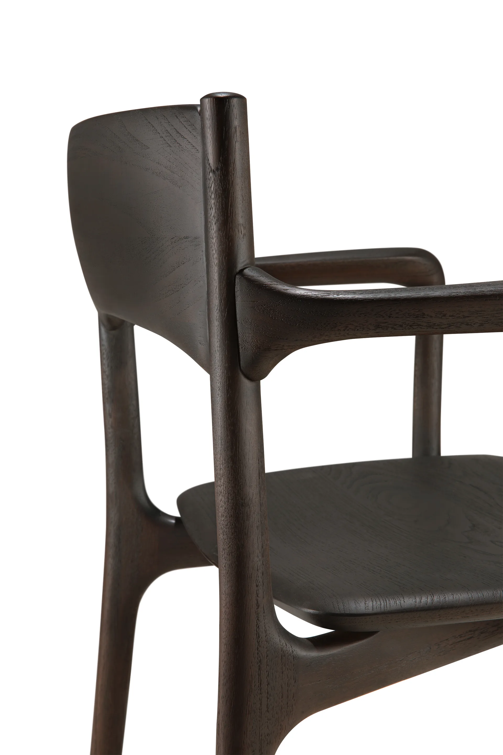 PI armchair, Dark brown teak Ethnicraft