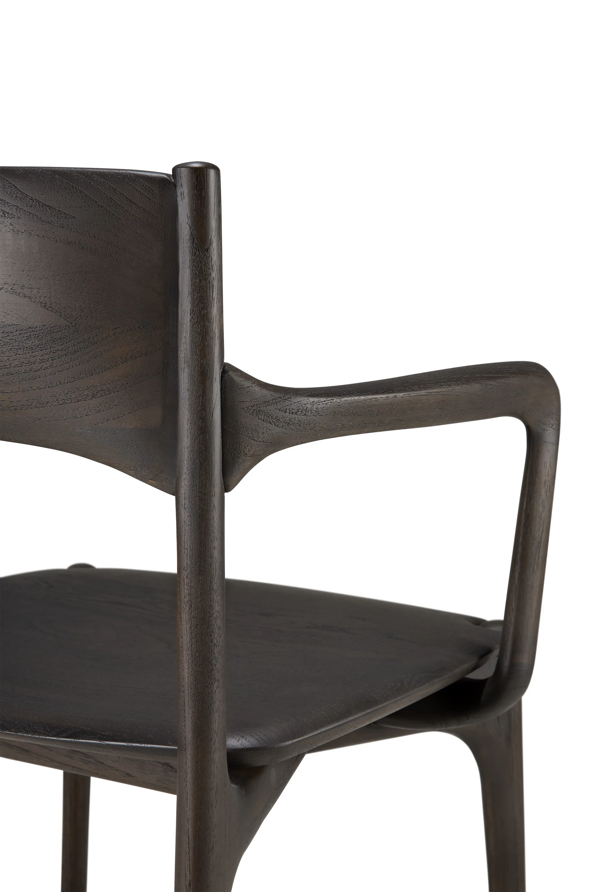 PI armchair, Dark brown teak Ethnicraft