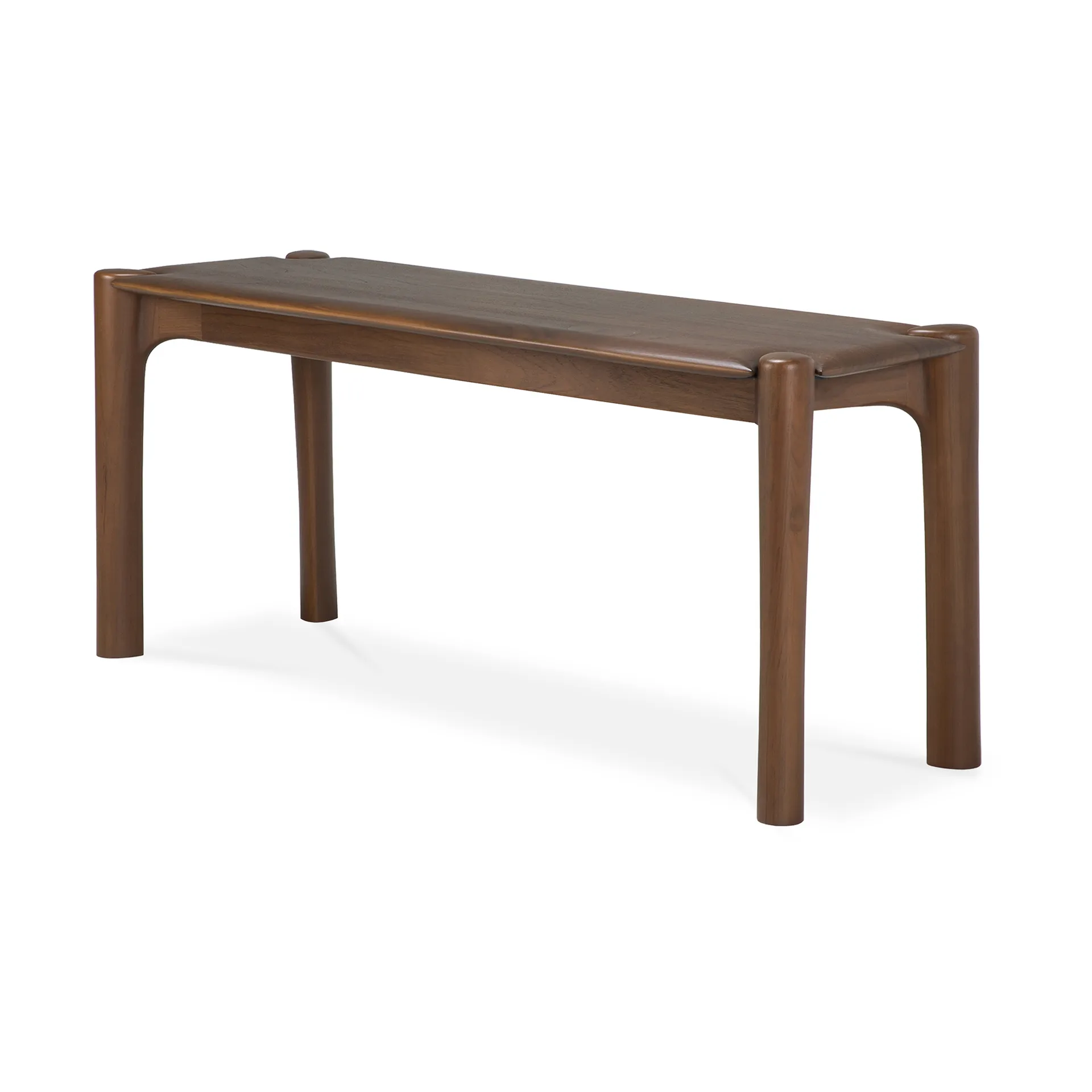 PI bench 126x35 cm, Lacquered teak brown Ethnicraft