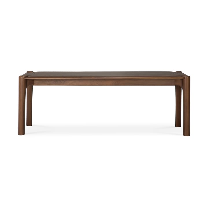 PI bench 126x35 cm, Lacquered teak brown Ethnicraft