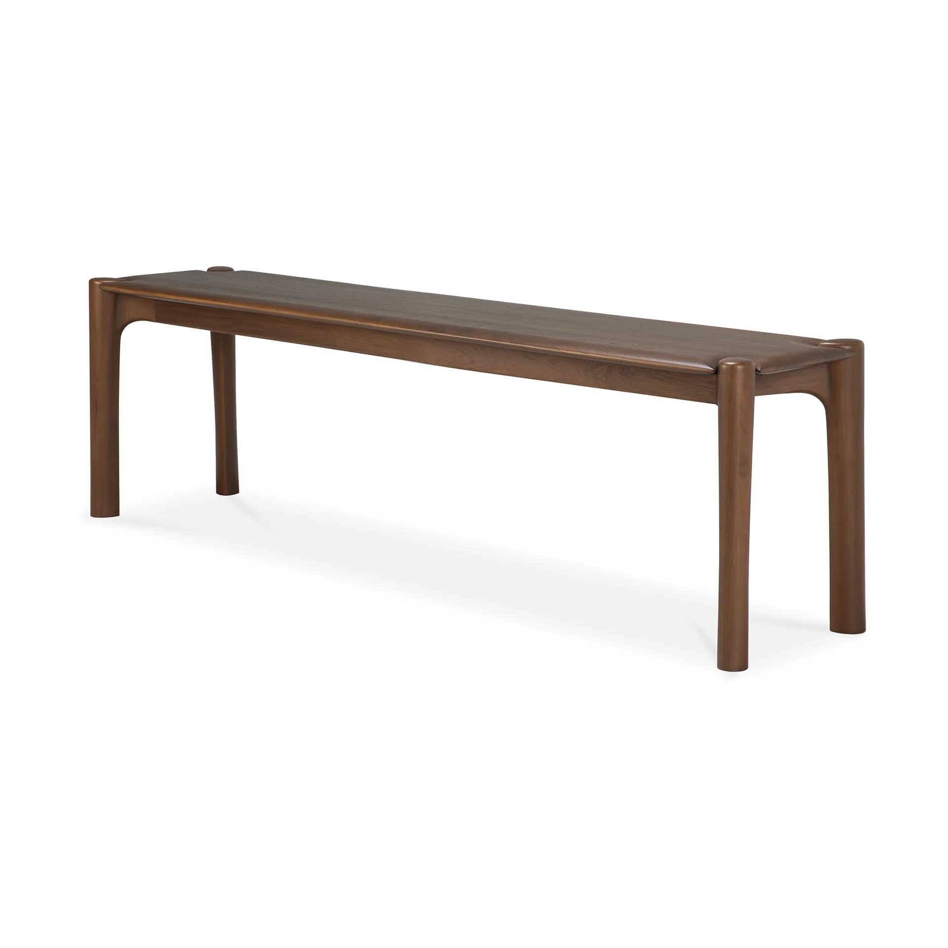 PI bench 166x35 cm, Lacquered teak brown Ethnicraft