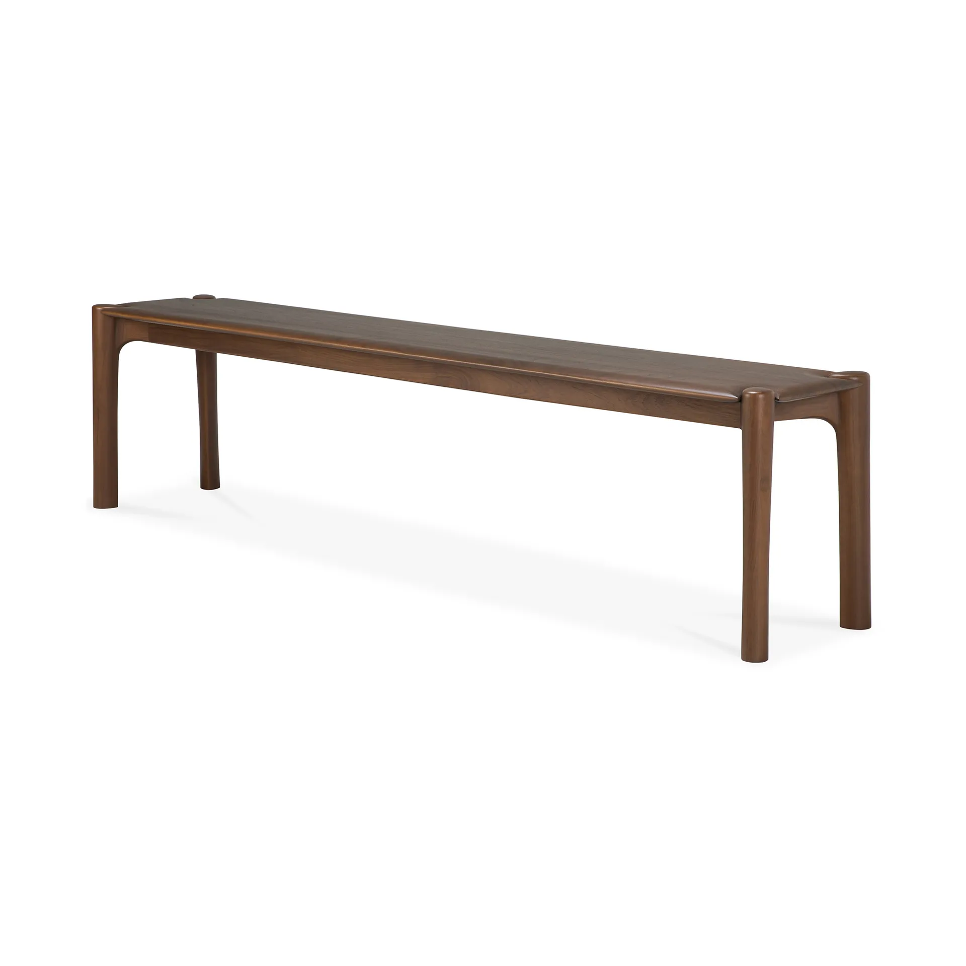 PI bench 186x35 cm, Lacquered teak brown Ethnicraft
