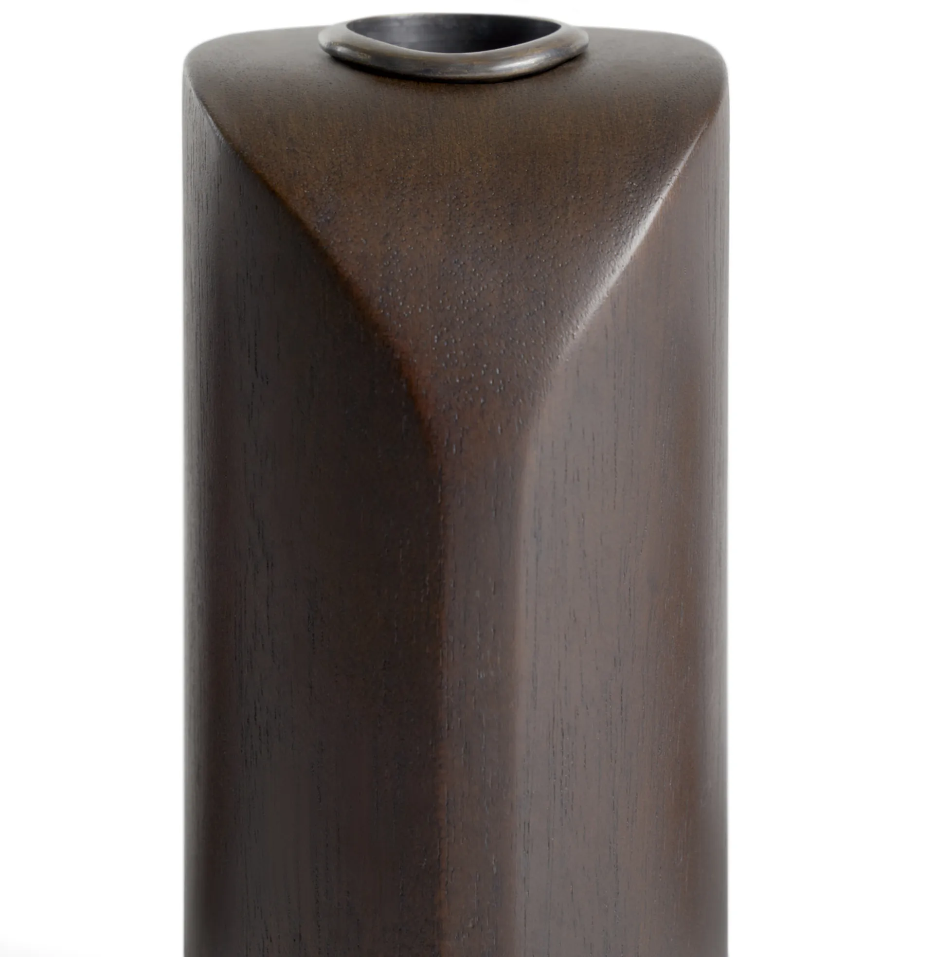 PI candle holder 3 parts, Dark brown stained mahogany Ethnicraft