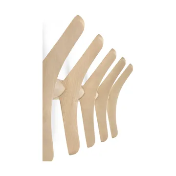 PI coat rack wall-mounted - Lacquered plane tree, 70x21 cm - Ethnicraft