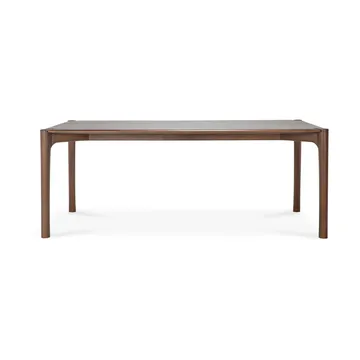 PI Dining table - Lacquered teak brown, 200x95 cm - Ethnicraft