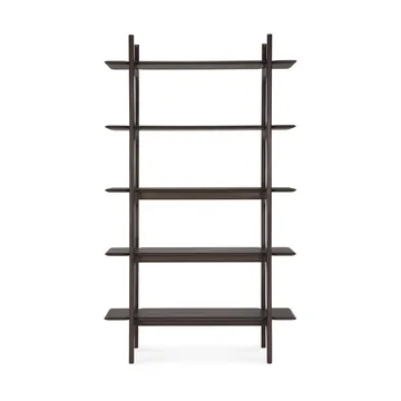 PI shelf - Dark brown mahogany-5 shelves, 110x187 cm - Ethnicraft