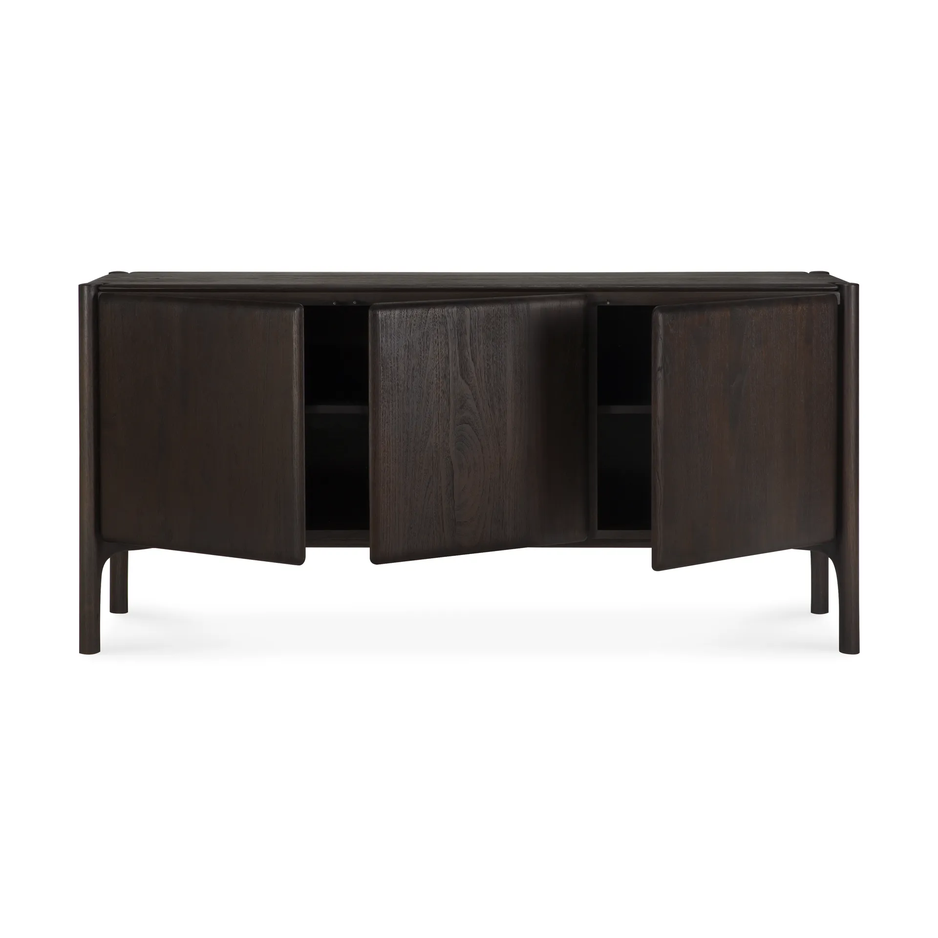 PI Sideboard, Teak dark brown, 3 doors Ethnicraft