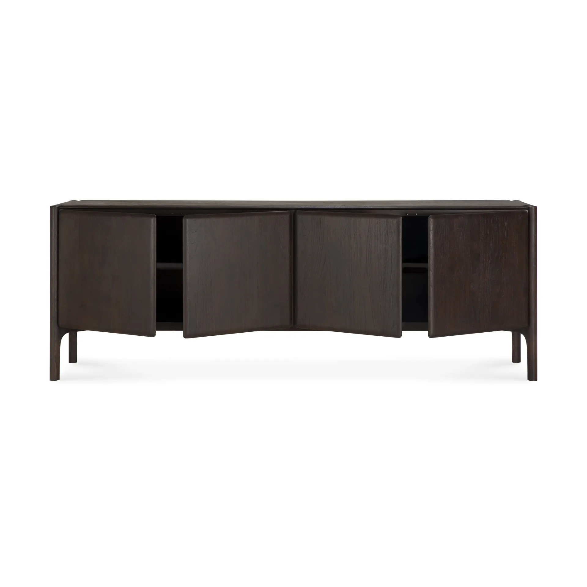 PI Sideboard, Teak dark brown, 4 doors Ethnicraft