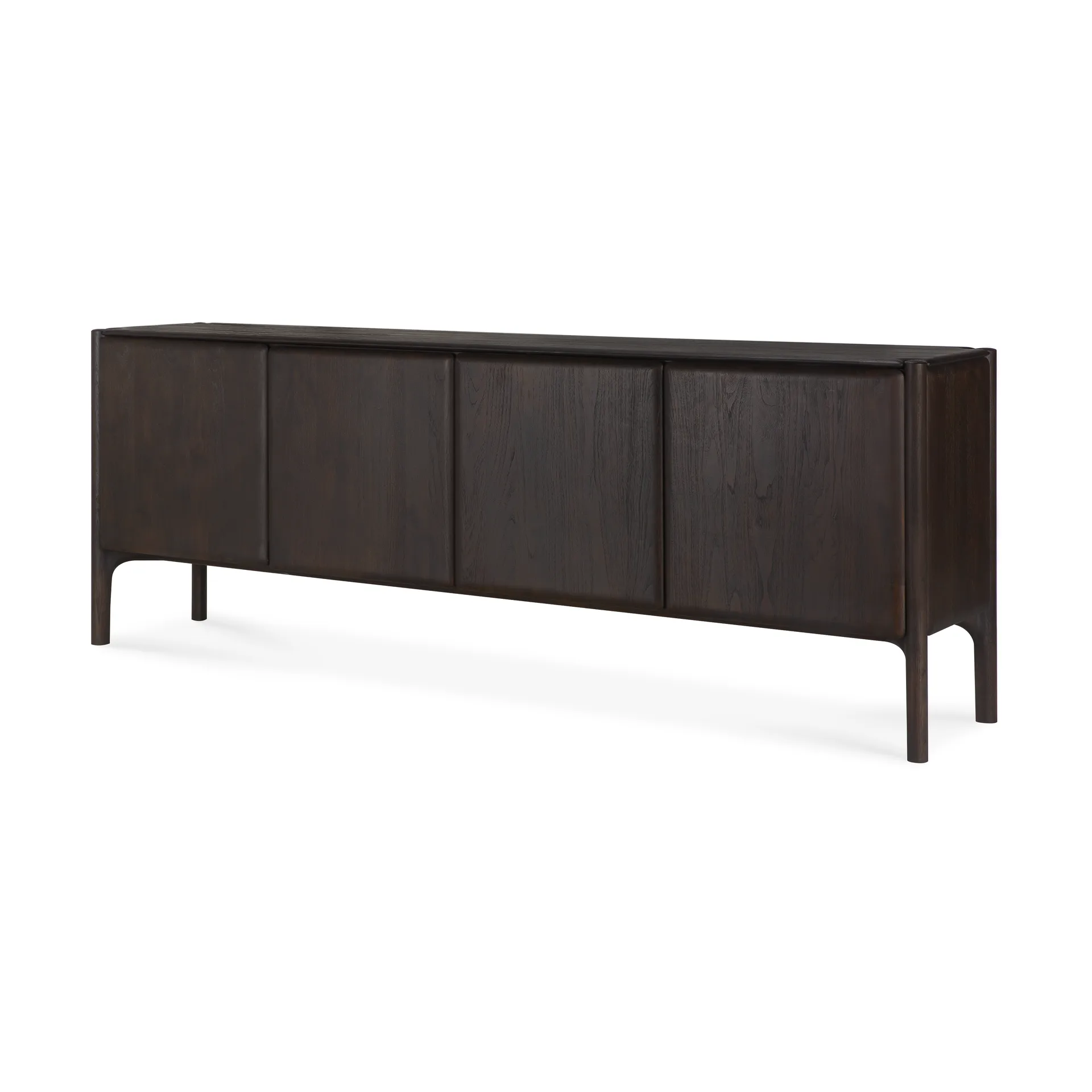 PI Sideboard, Teak dark brown, 4 doors Ethnicraft