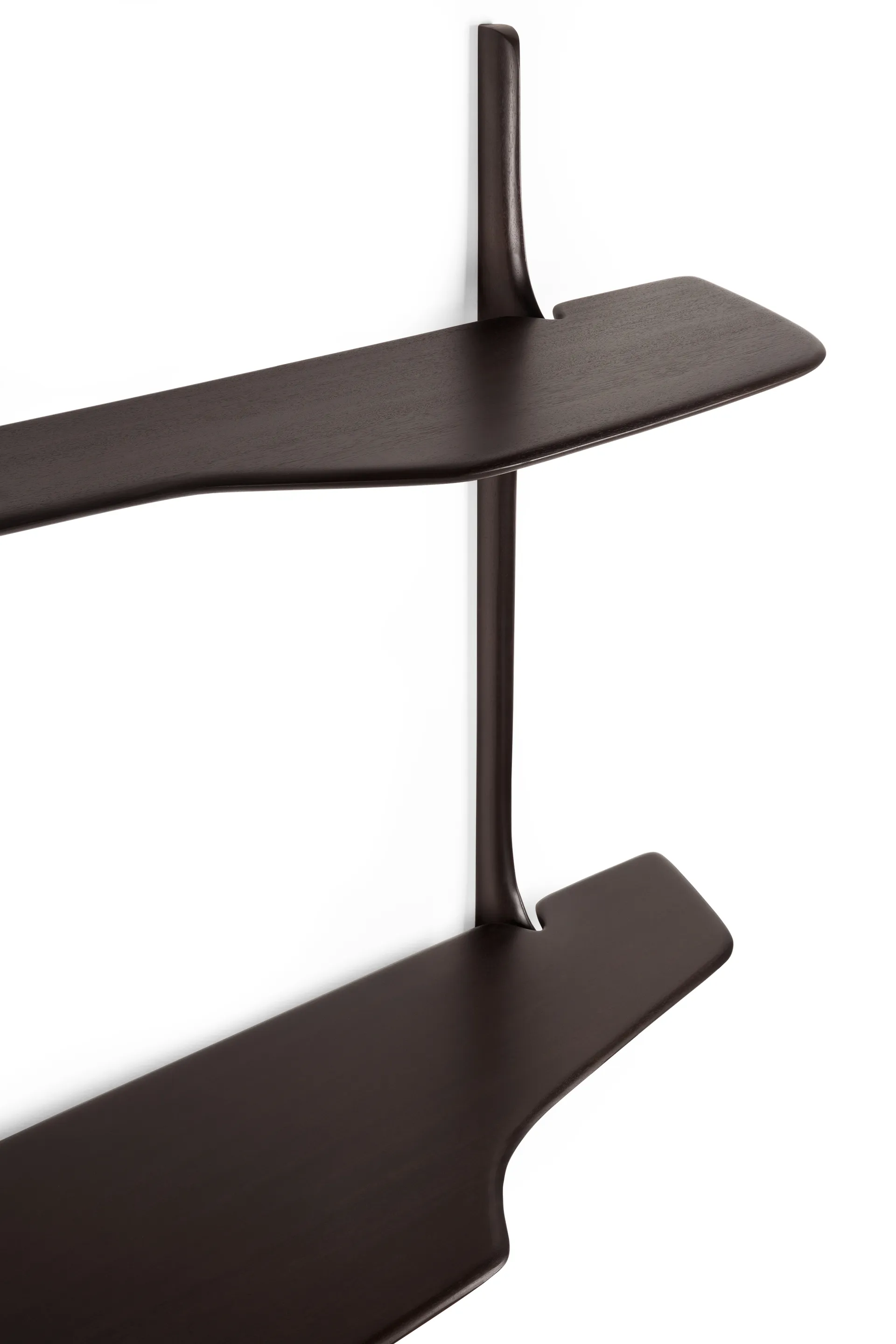 PI wall-mounted desk, Dark brown mahogany, 140x48 cm Ethnicraft