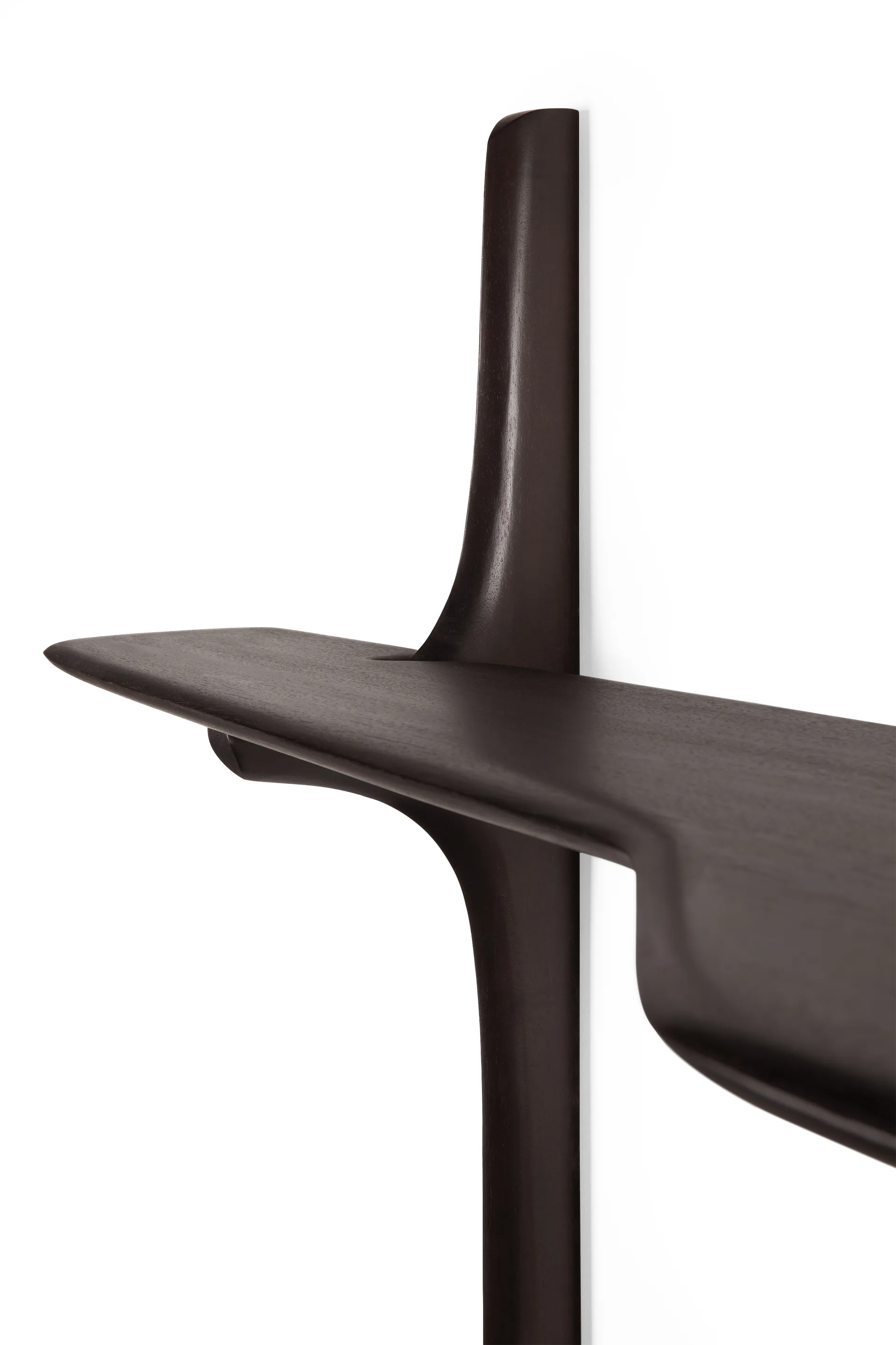 PI wall-mounted desk, Dark brown mahogany, 140x48 cm Ethnicraft