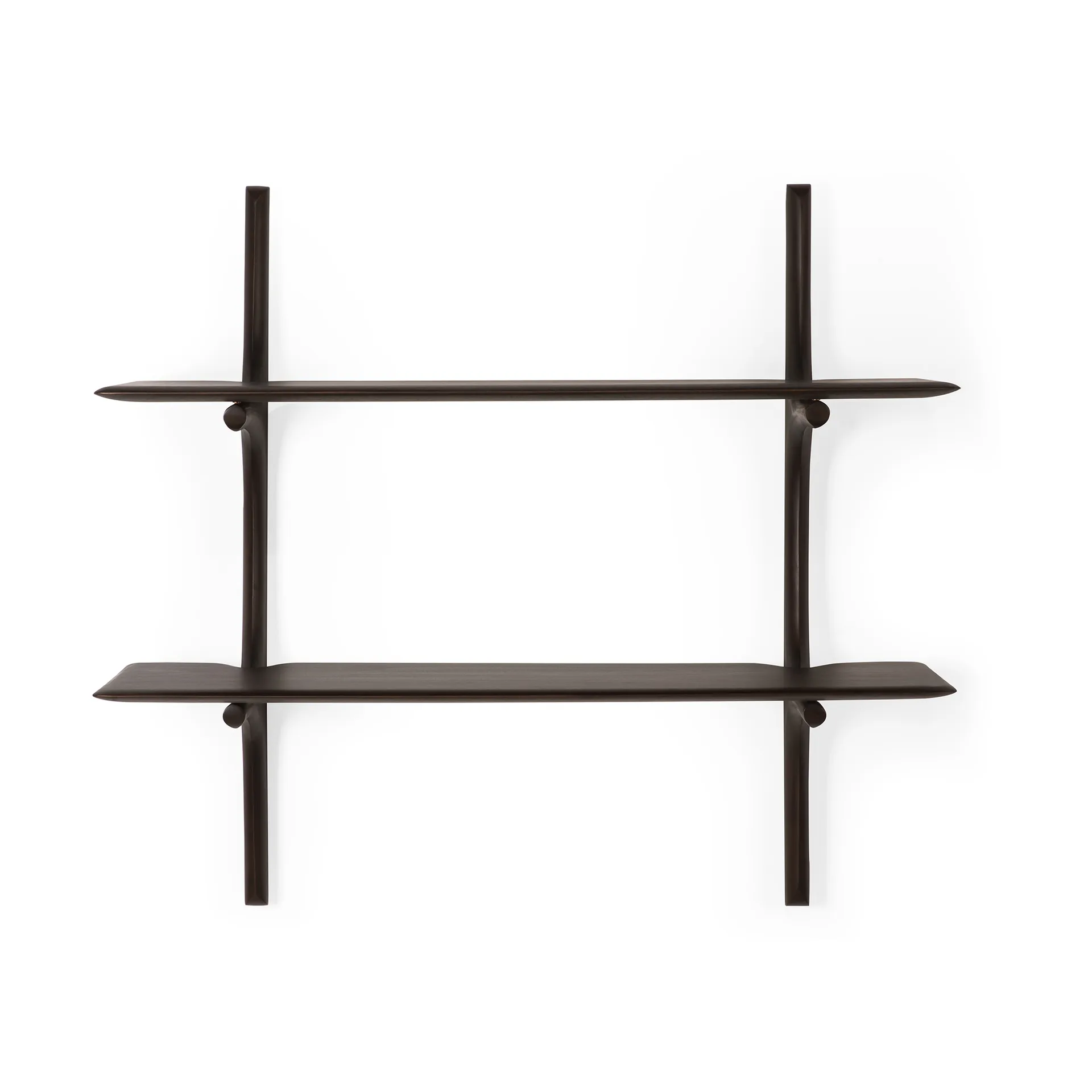 PI wall shelf, Lacquered mahogany - 2 shelves Ethnicraft