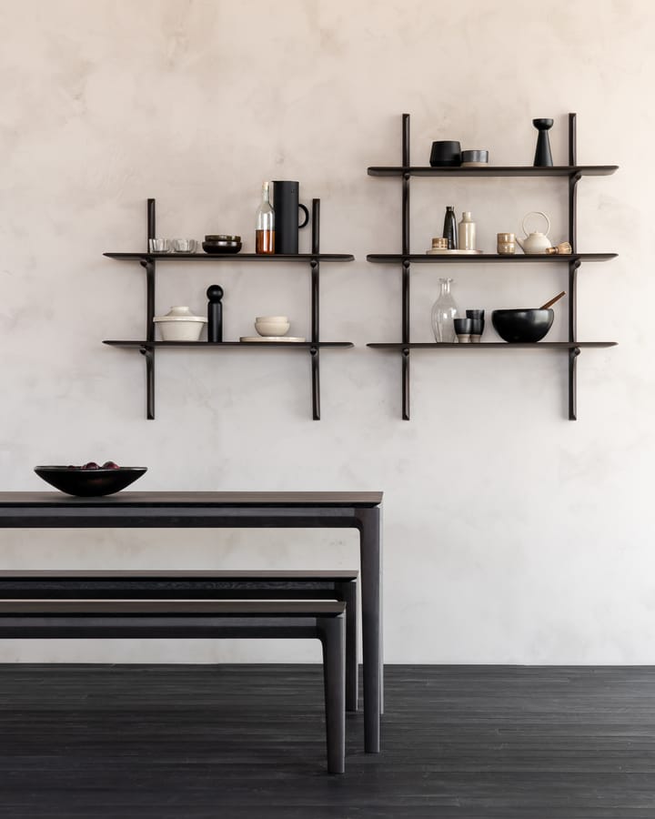 PI wall shelf, Lacquered mahogany - 2 shelves Ethnicraft