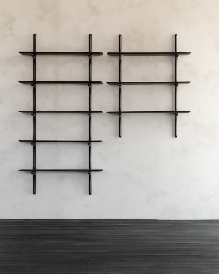 PI wall shelf, Lacquered mahogany - 2 shelves Ethnicraft