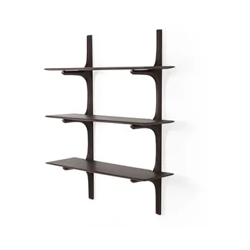 PI wall shelf - Lacquered mahogany-3 shelves-dark brown - Ethnicraft