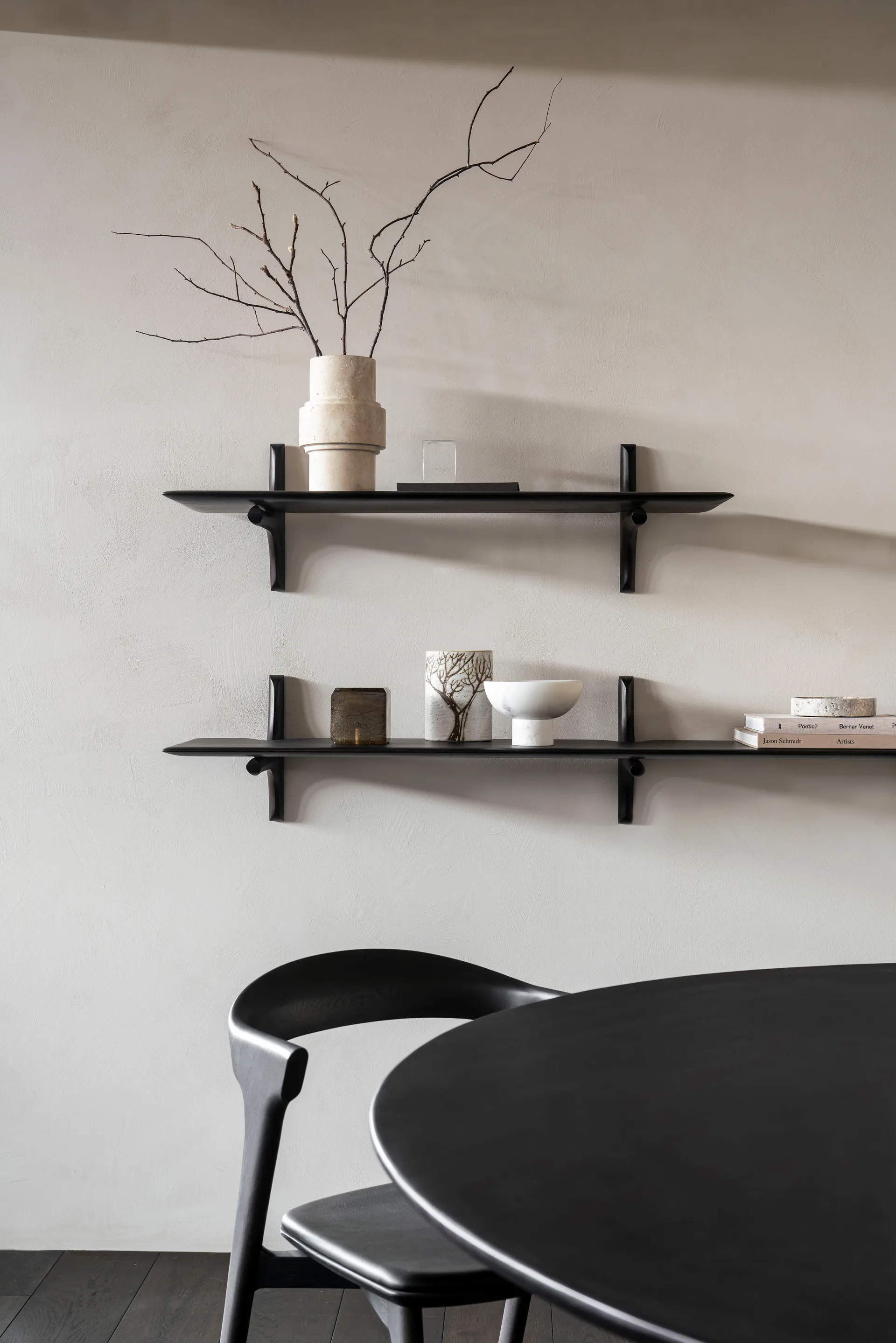 PI wall shelf, Mahogany dark brown 100 cm Ethnicraft