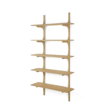 PI wall shelf - Oak, 5 shelves - Ethnicraft