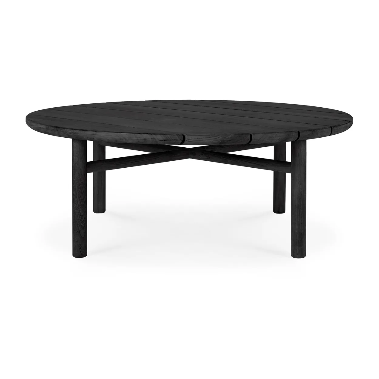 Ethnicraft Quatro outdoor coffee table black stained teak o95 cm