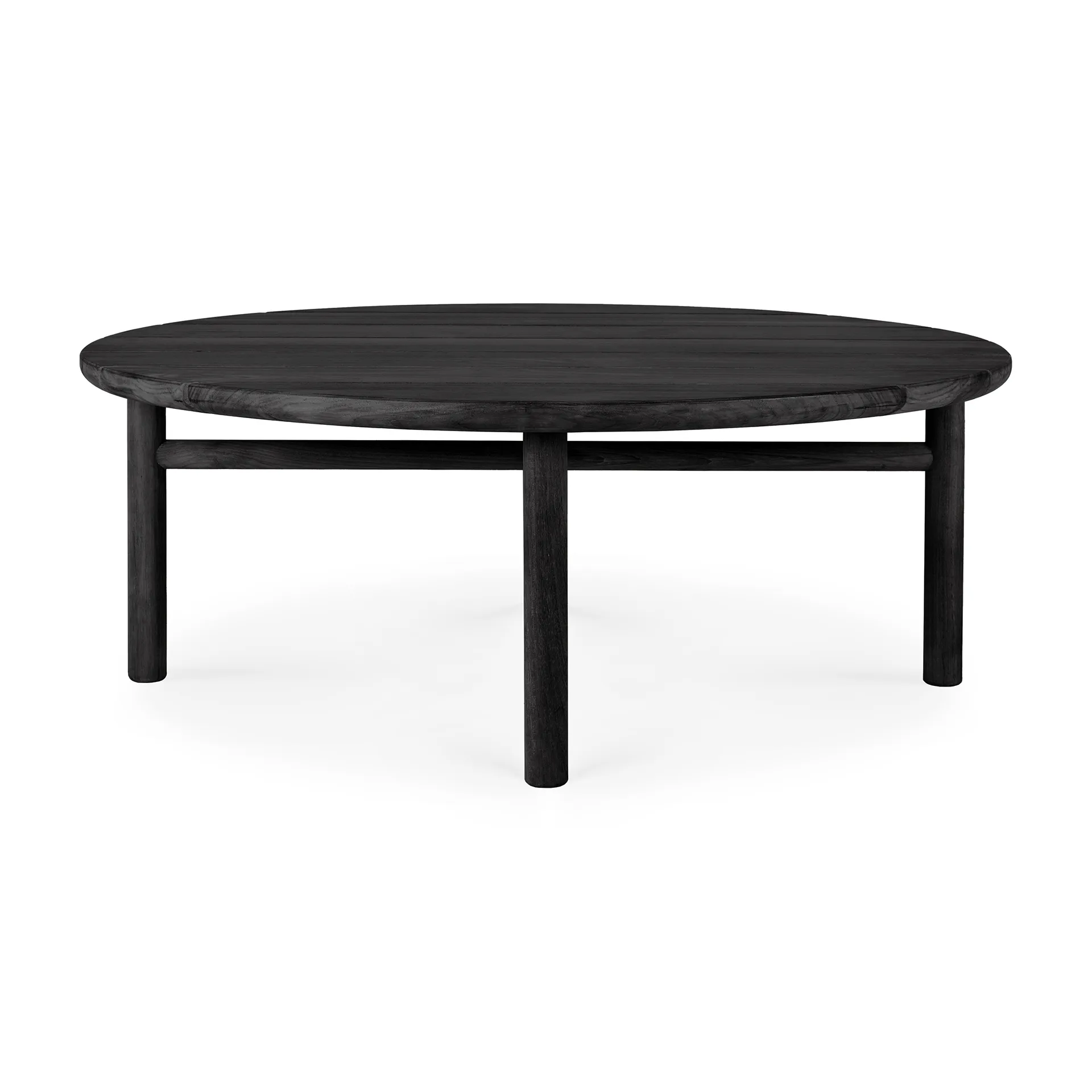 Quatro outdoor coffee table black stained teak, Ø95 cm Ethnicraft
