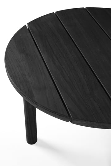 Quatro outdoor coffee table black stained teak - Ø95 cm - Ethnicraft